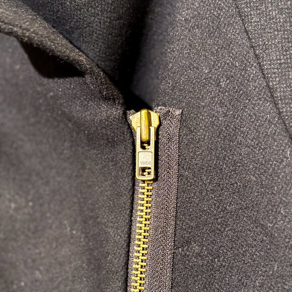 J. Crew Vintage Green tag Wool Blend Long City Coat in Black Size 2 - Picture 2 of 7